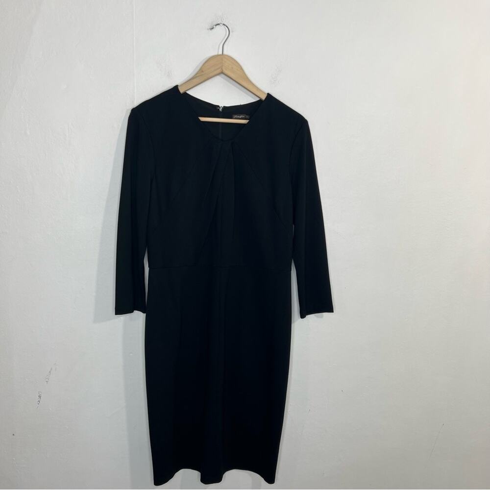 J McLaughlin Womens Black Rayon Blend Wanda Sheath Dress Size Large NWT